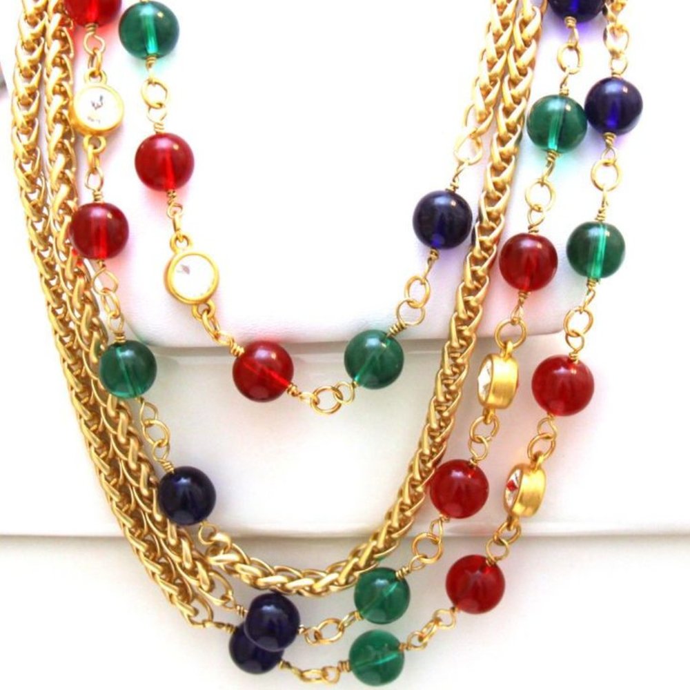 VINTAGE CHANEL GRIPOIX Sautoir NECKLACE
